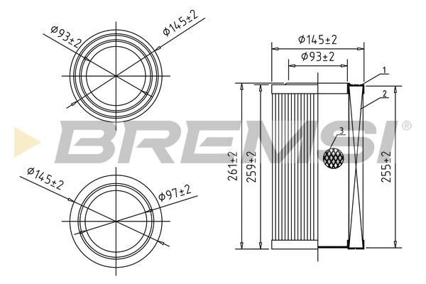 Bremsi FA0584 Air filter FA0584