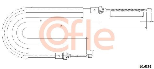 Cofle 92.10.6891 Cable Pull, parking brake 92106891