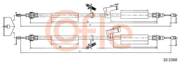 Cofle 92.10.5368 Cable Pull, parking brake 92105368