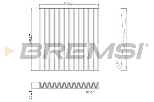 Bremsi FC0082 Filter, interior air FC0082