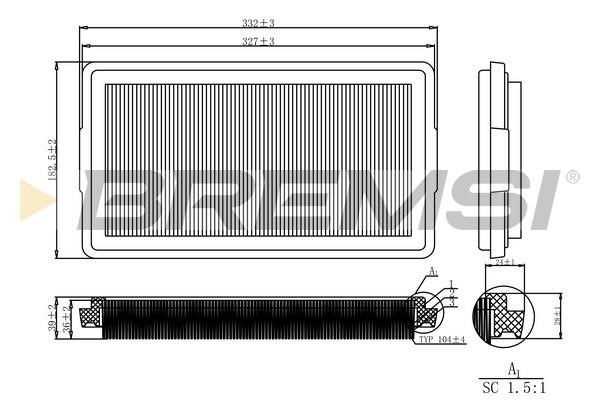 Bremsi FA2126 Air filter FA2126