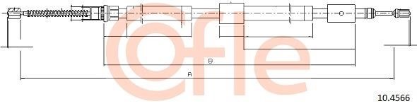 Cofle 92.10.4566 Cable Pull, parking brake 92104566