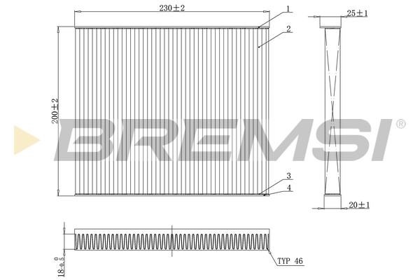 Bremsi FC0079 Filter, interior air FC0079