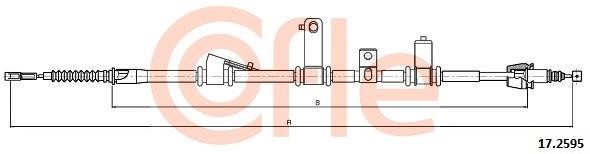 Cofle 172595 Parking brake cable left 172595