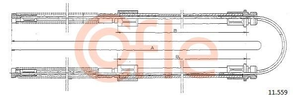 Cofle 92.11.559 Cable Pull, parking brake 9211559