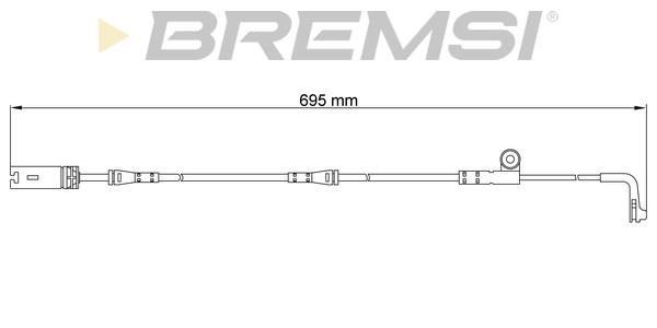Bremsi WI0636 Warning contact, brake pad wear WI0636