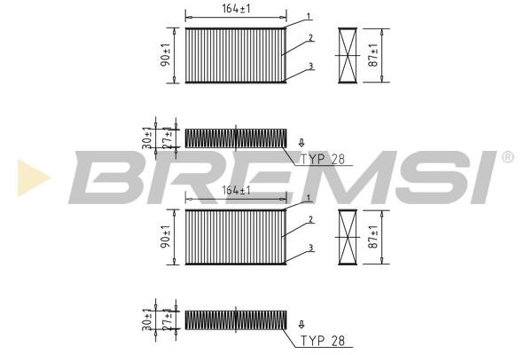 Bremsi FC0425 Filter, interior air FC0425