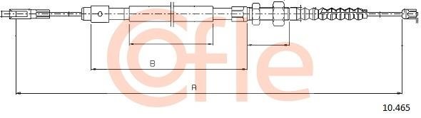 Cofle 92.10.465 Cable Pull, parking brake 9210465