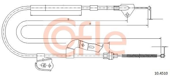 Cofle 92.10.4510 Cable Pull, parking brake 92104510