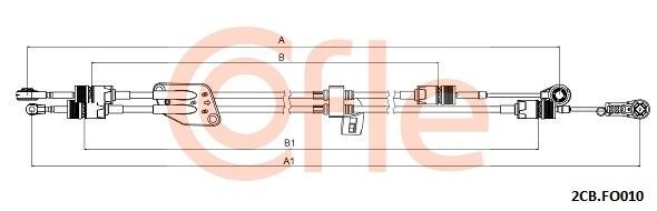 Clutch cable Ford Fiesta: 922CBFO010 Cofle Cable Pull, manual transmission