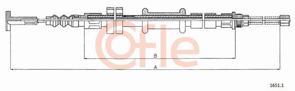 Cofle 92.1651.1 Cable Pull, parking brake 9216511