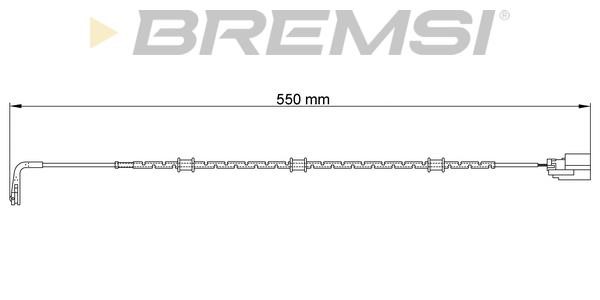Bremsi WI0758 Warning contact, brake pad wear WI0758