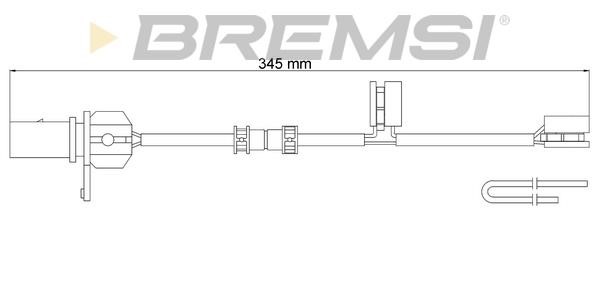 Bremsi WI0968 Warning contact, brake pad wear WI0968