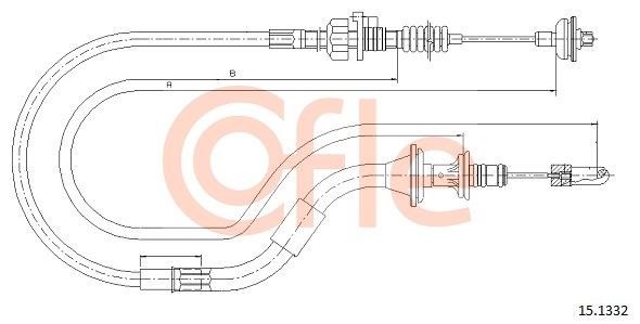 Cofle 92.15.1332 Cable Pull, clutch control 92151332