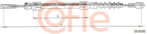 Cofle 92.10.8182 Cable Pull, parking brake 92108182