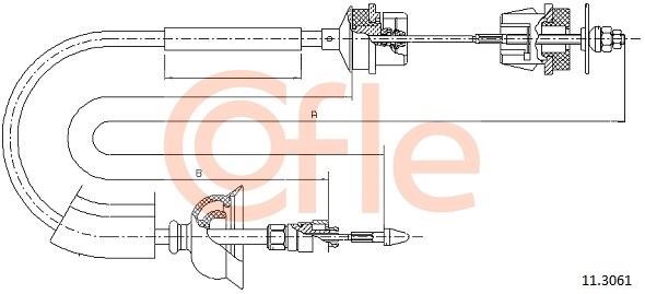 Cofle 92.11.3061 Cable Pull, clutch control 92113061