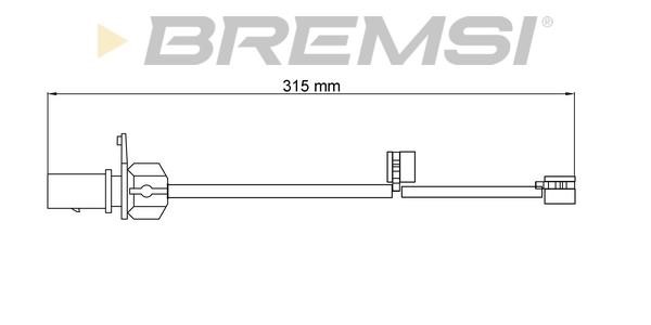 Bremsi WI0775 Warning contact, brake pad wear WI0775
