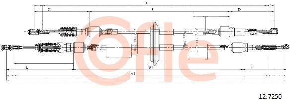 Clutch cable Fiat Panda: 92127250 Cofle Cable Pull, manual transmission
