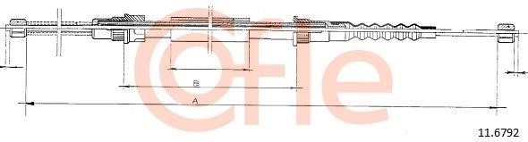 Cofle 92.11.6792 Cable Pull, parking brake 92116792