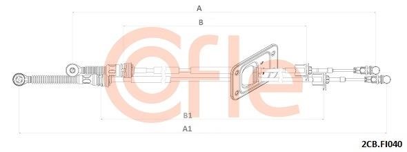 Clutch cable Fiat Tipo: 2CBFI040 Cofle Cable Pull, manual transmission