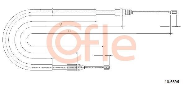 Cofle 92.10.6696 Cable Pull, parking brake 92106696