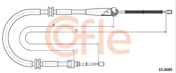 Cofle 92.11.6685 Cable Pull, parking brake 92116685