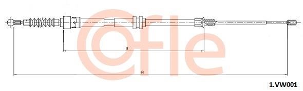 Cofle 92.1.VK001 Cable Pull, parking brake 921VK001