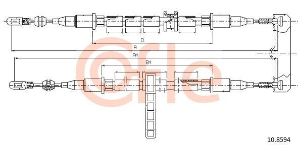Cofle 92.10.8594 Cable Pull, parking brake 92108594