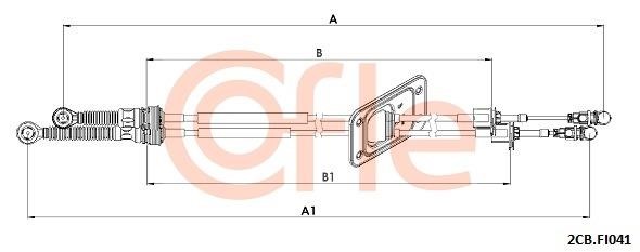 2CBFI041 Cofle Cable Pull, manual transmission