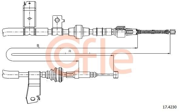 Cofle 92.17.4230 Cable Pull, parking brake 92174230