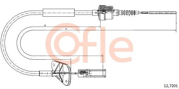 Cofle 92.12.7201 Cable Pull, clutch control 92127201