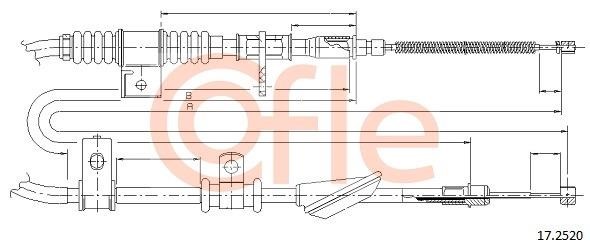 Cofle 92.17.2520 Cable Pull, parking brake 92172520