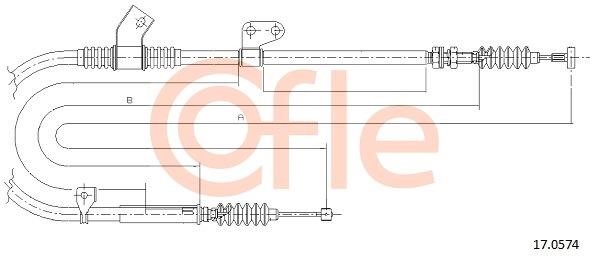 Cofle 92.17.0574 Cable Pull, parking brake 92170574