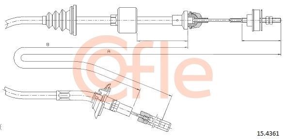 Cofle 92.15.4361 Cable Pull, clutch control 92154361