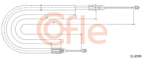 Cofle 92.11.6599 Cable Pull, parking brake 92116599