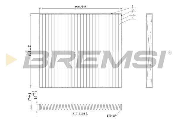 Bremsi FC0447C Filter, interior air FC0447C