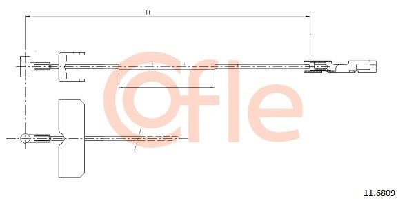 Cofle 92.11.6809 Cable Pull, parking brake 92116809