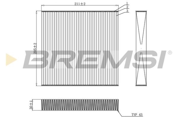 Bremsi FC0899 Filter, interior air FC0899