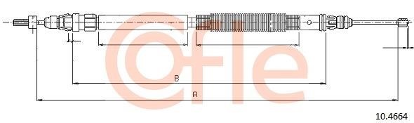 Cofle 92.10.4664 Cable Pull, parking brake 92104664