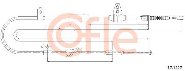 Cofle 92.17.1227 Cable Pull, parking brake 92171227