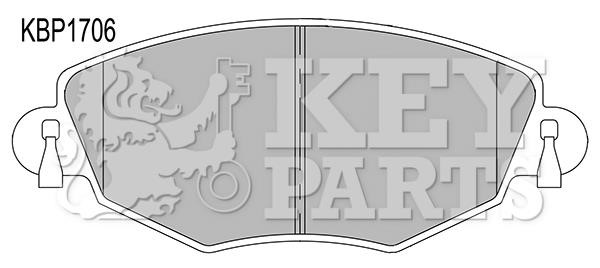 Key parts KBP1706 Brake Pad Set, disc brake KBP1706