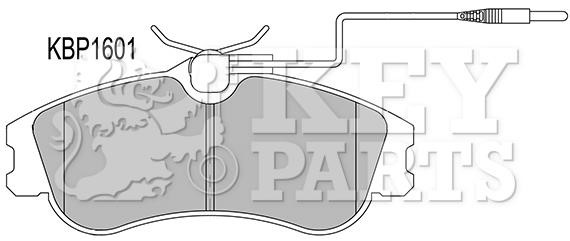 Key parts KBP1601 Brake Pad Set, disc brake KBP1601