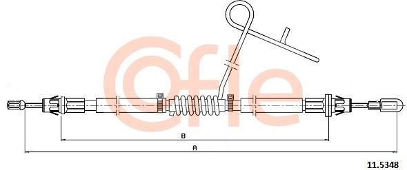 Cofle 92.11.5348 Cable Pull, parking brake 92115348