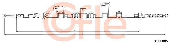 Cofle 92.1.CT005 Cable Pull, parking brake 921CT005