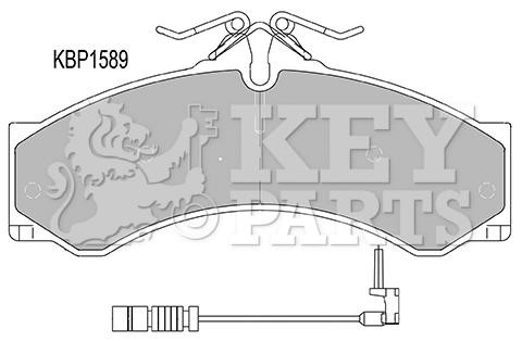Key parts KBP1589 Brake Pad Set, disc brake KBP1589
