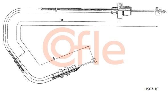 Cofle 92.1903.10 Accelerator cable 92190310
