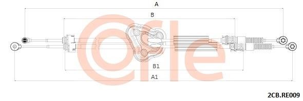 Clutch cable Renault Megane: 2CBRE009 Cofle Cable Pull, manual transmission