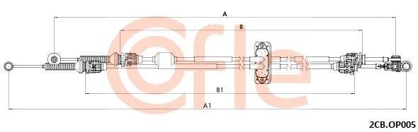 Cofle 92.2CB.OP005 Cable Pull, manual transmission 922CBOP005