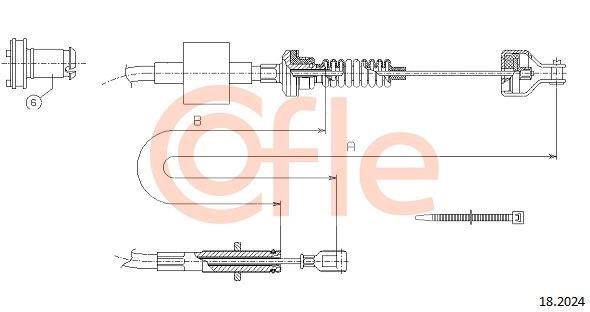 Cofle 92.18.2024 Cable Pull, clutch control 92182024
