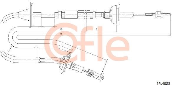 Cofle 92.15.4083 Cable Pull, clutch control 92154083